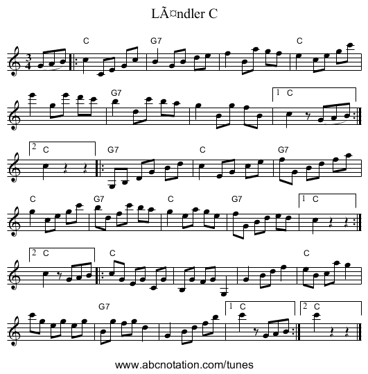 LÃ¤ndler C - staff notation