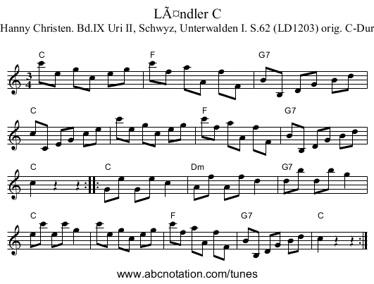LÃ¤ndler C - staff notation