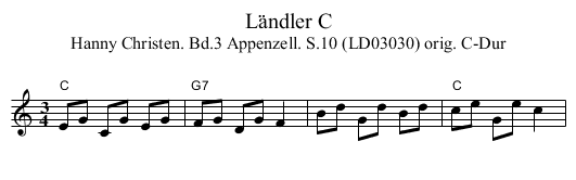 Ländler C - staff notation