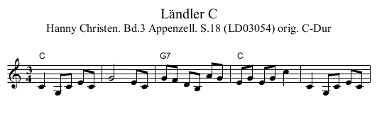 Ländler C - staff notation