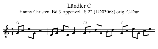 Ländler C - staff notation