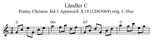 Ländler C - staff notation