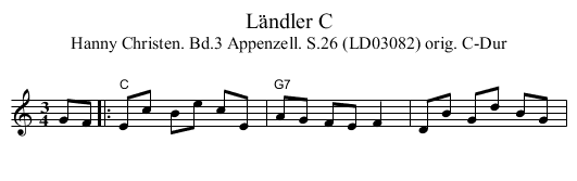 Ländler C - staff notation