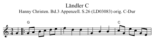 Ländler C - staff notation