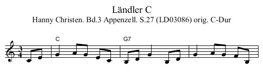 Ländler C - staff notation