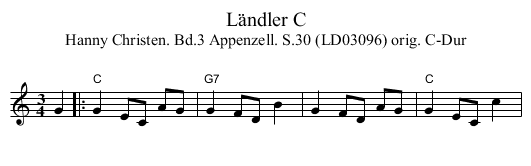 Ländler C - staff notation