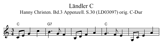 Ländler C - staff notation