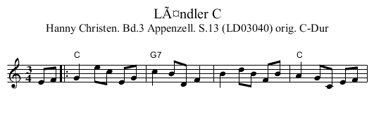 LÃ¤ndler C - staff notation