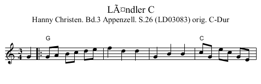 LÃ¤ndler C - staff notation