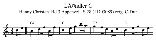 LÃ¤ndler C - staff notation
