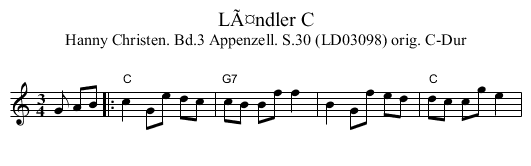 LÃ¤ndler C - staff notation