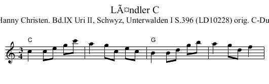 LÃ¤ndler C - staff notation