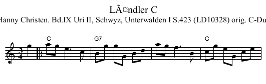 LÃ¤ndler C - staff notation