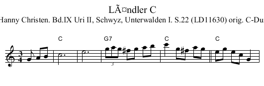 LÃ¤ndler C - staff notation