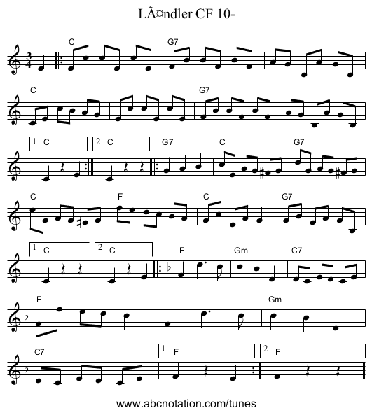 LÃ¤ndler CF 10- - staff notation