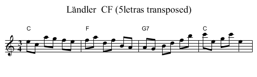 L&auml;ndler  CF (5letras transposed) - staff notation