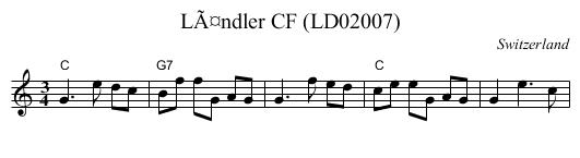LÃ¤ndler CF (LD02007) - staff notation