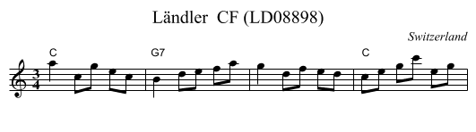 L&auml;ndler  CF (LD08898) - staff notation