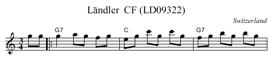 L&auml;ndler  CF (LD09322) - staff notation