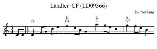 L&auml;ndler  CF (LD09366) - staff notation