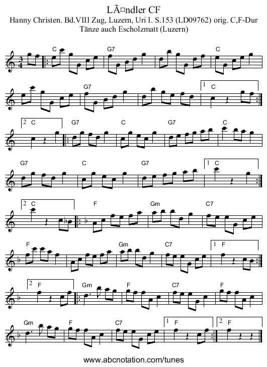 LÃ¤ndler CF - staff notation