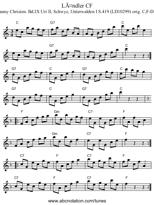 LÃ¤ndler CF - staff notation