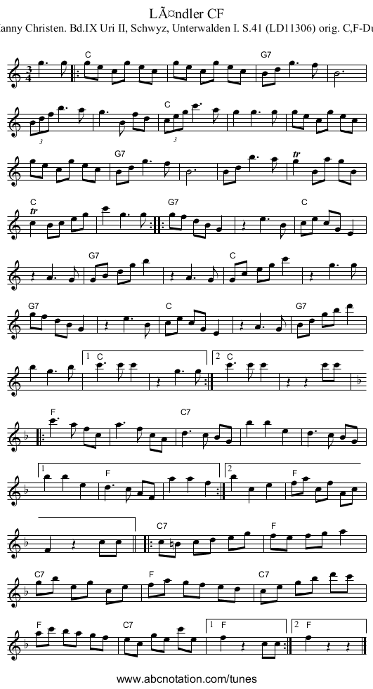 LÃ¤ndler CF - staff notation