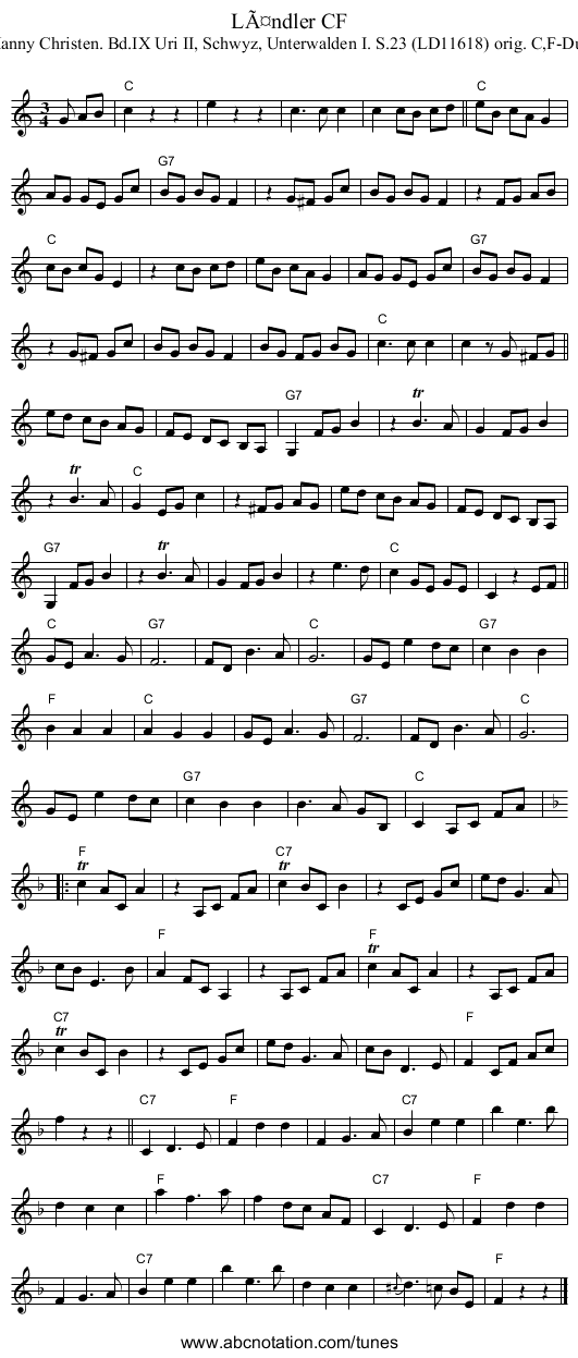 LÃ¤ndler CF - staff notation