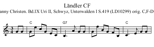 L&auml;ndler CF - staff notation