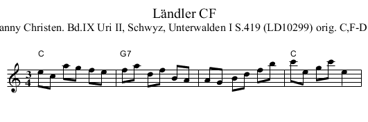 L&auml;ndler CF - staff notation
