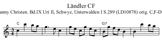 L&auml;ndler CF - staff notation