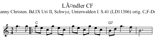 LÃ¤ndler CF - staff notation