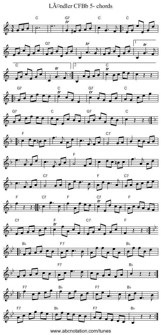 LÃ¤ndler CFBb 5- chords - staff notation