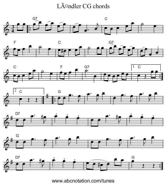LÃ¤ndler CG chords - staff notation