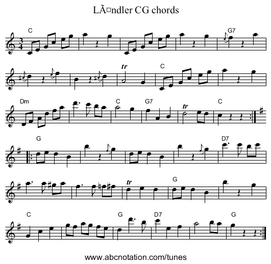LÃ¤ndler CG chords - staff notation