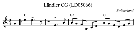 L&auml;ndler CG (LD05066) - staff notation
