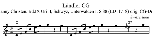 L&auml;ndler CG - staff notation