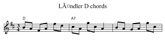 LÃ¤ndler D chords - staff notation