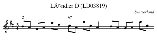 LÃ¤ndler D (LD03819) - staff notation
