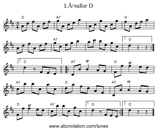 LÃ¤ndler D - staff notation