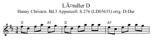 LÃ¤ndler D - staff notation