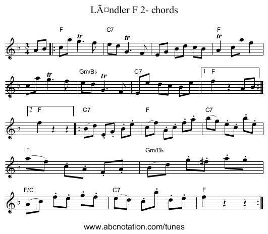 LÃ¤ndler F 2- chords - staff notation