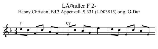 LÃ¤ndler F 2- - staff notation