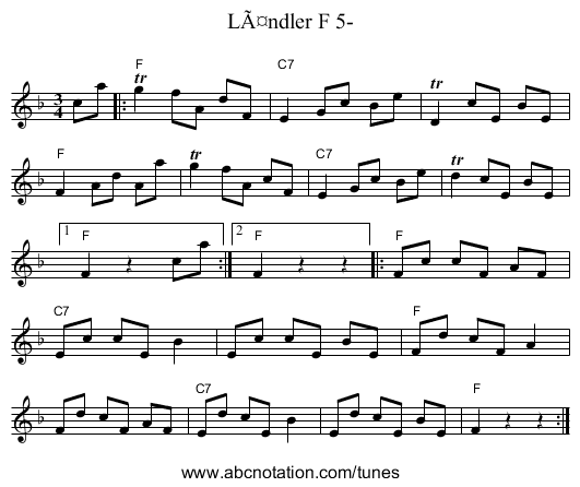 LÃ¤ndler F 5- - staff notation