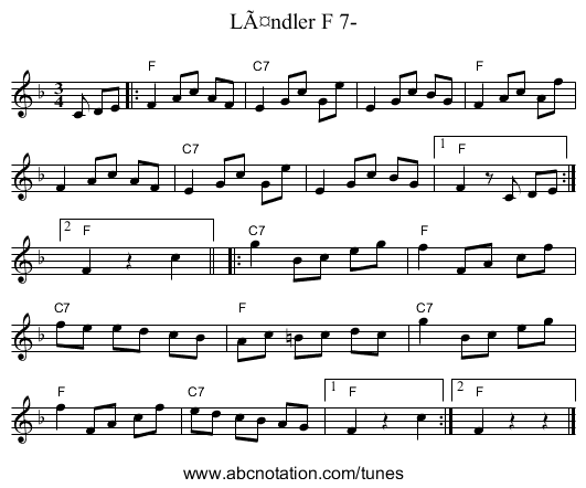 LÃ¤ndler F 7- - staff notation