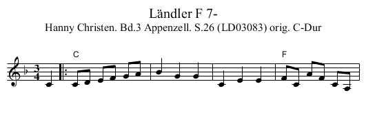 Ländler F 7- - staff notation