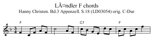 LÃ¤ndler F chords - staff notation
