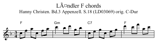 LÃ¤ndler F chords - staff notation