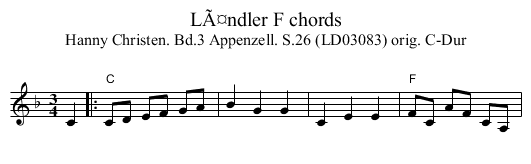LÃ¤ndler F chords - staff notation