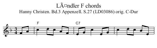 LÃ¤ndler F chords - staff notation